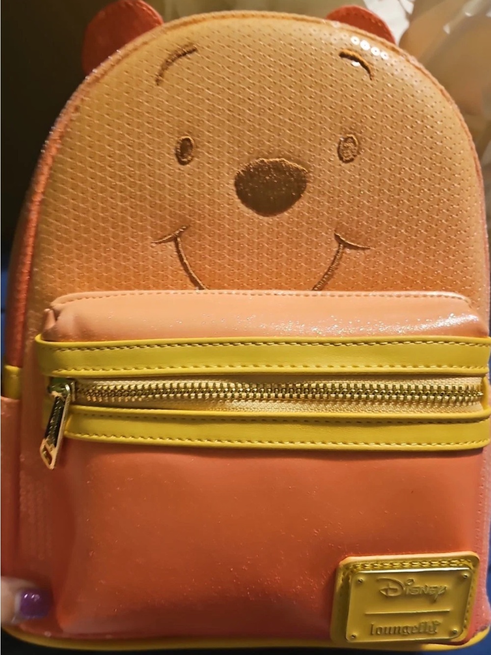 Loungefly Disney Winnie the Pooh Cosplay Sequin & Glitter Mini Backpack New NWT